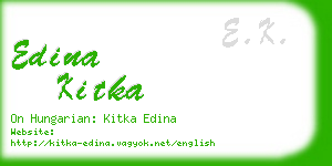 edina kitka business card